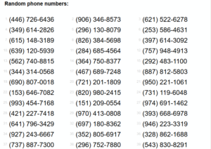 random numbers to call in australia